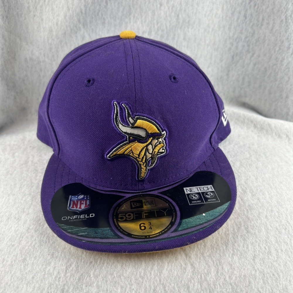 New Era 5950 MINNESOTA VIKINGS-ā Official NFL On Field Fitted Purple 6-3/4